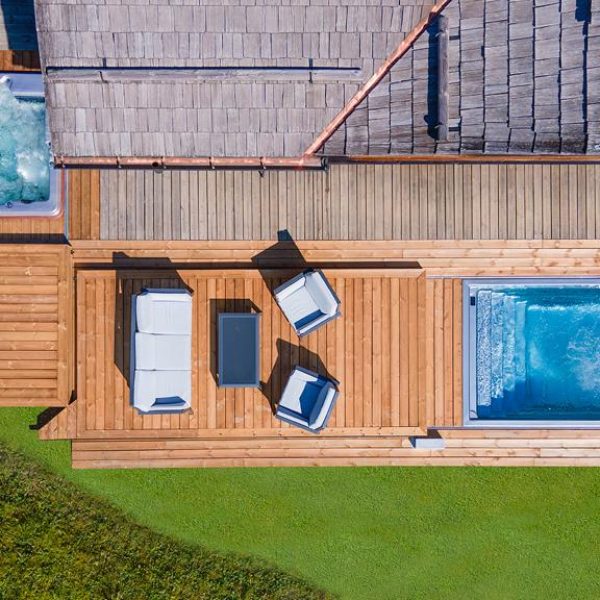 Swim Spa Pool mit beweglichem Terrase Idol Spas Rolldeck